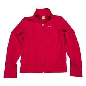 NIKE Pink Lightweight Windbreaker Activewear Bright Running Jacket Womens Small